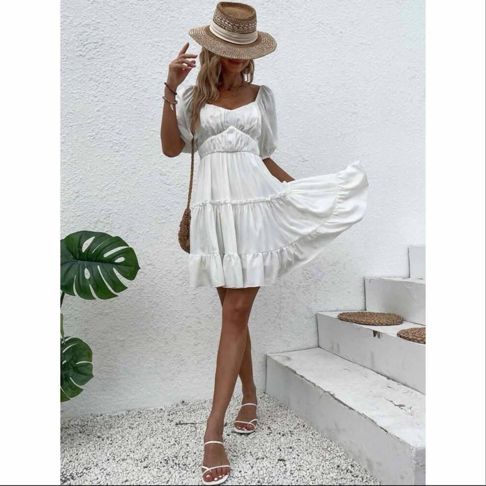 Sweetheart neck boho dress - Picture 1 of 7